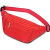 Ridirun Marsupio Sportivo Running Outdoor Fanny Pack Bag da Uomo Donna Marsupi alla Moda in Nylon con Cinturino Regolabile Rapido per Corsa Ciclismo Escursione Campeggio (Rosso)