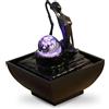 Zen Light Zen'Light YOGA1 Fontana in poliresina, dimensioni: 12 x 12 x 17 cm, colore: Nero