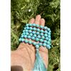 8 mm Rnd 108+1 Perline 40" Rosario Jaap Turchese Naturale, Japa Mala Energizz...