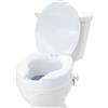 VEVOR Rialzo WC Universale Alto 100 mm, Sedile WC Rialzato Portata 136 kg, Realizzato in PP Resistente, Blocco con Asta a Vite, per Anziani, Disabili, Pazienti, Incinte