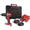 Milwaukee M18 BLPD2-502X - TRAPANO AVVITATORE BRUSHLESS CON PERCUSSIONE - FORNITO CON 2 BATTERIE DA 5 AH E VALIGETTA - MILWAUKEE