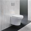 Parama Vaso sospeso rimless in ceramica bianco lucido con sedile soft-close | Nassau