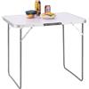 BAKAJI Tavolo Campeggio Picnic Alluminio 60x80x68 cm Pieghevole Maniglia per Trasporto