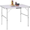 BAKAJI Tavolo Campeggio Picnic Alluminio 90x60x70 Pieghevole Valigetta Piano Formica