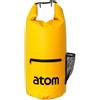 BAKAJI Borsa Impermeabile 20 Litri Sacco Giallo Waterproof per Capeggio Sport Ciclismo