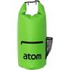 BAKAJI Borsa Impermeabile 20 Litri Sacco Verde Waterproof per Capeggio Sport Ciclismo