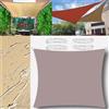 GLIN Tenda da Sole Tenda a Vela Impermeabile Rettangolo Quadrato Triangolare Tendalino 1.5x2m Tenda da Sole Telo Parasole Ombreggiante per Esterno Terrazzo Balcone Giardino Cachi