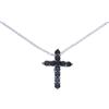 ALFIERI & ST. JOHN Collana mirror con croce in diamanti neri ct. 0,30
