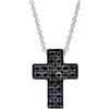ALFIERI & ST. JOHN Collana mirror con croce in diamanti neri ct. 0,30