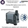 Ricambio o Accessorio Pompa di ricircolo Micraplus cavo 1,5 mt. bipolare.