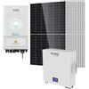 V-TAC SOLAR KIT FOTOVOLTAICO 4,92KW MONOFASE TIER1 INVERTER DEYE V-TAC 5KW ACCUMULO 5,12KW VT-410KIT-492-5-5A-LEDKIT410T-5-5-GREY-NQ