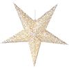 Spetebo Stella luminosa di carta 75 cm - 15 LED/Timer - Stella di Natale da appendere gold