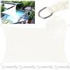 LEcylankEr Vela Ombreggiante Impermeabile, Vela Ombreggiante Anti UV, Tenda a Vela per Esterno, Adatto per Giardini/Terrazze/Piscine (2 * 4M, Bianco)