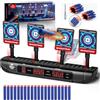Lehoo Castle Bersaglio Nerf Pistola, Ripristino Automatico Digitale Punteggio Target con Effetto Luce Suono, 20 Proiettili in Schiuma, Giocattoli per Bambini Giochi Regali di Compleanno
