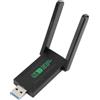 Garsent Adattatore WiFi USB, Dongle WiFi Ad Alta velocità WiFi6 1200Mbps, Adattatore di Rete USB 3.0 Dual Band 5.8G 2.4G per PC Desktop Portatile con Doppia Antenna 5dBi