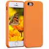 kwmobile Cover per Apple iPhone SE (1.Gen 2016) / iPhone 5 / iPhone 5S Custodia - Back Case per Smartphone in Silicone TPU - Protezione Gommata - arancia fruttata