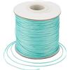 Bestewelry Cordoncino in poliestere cerato, 169 metri, 0,5 mm, filo per perline per la realizzazione di gioielli e bracciali, macramè e cuoio, colore: turchese scuro