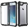 Garegce Cover per iPhone 6 e iPhone 6s Trasparente, Custodia Antiurto 360 Gradi con 2 Pellicola Protettiva, Doppia Silicone TPU Bumper e PC Pannello Posteriore- 4,7 Pollici-Nero