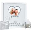 Pearhead Wedding Keepsake Photo Frame, Legno, Wedding Guestbook Frame, 1.90 x 51.13 x 51.13 cm