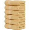 Utopia Towels Asciugamani spessi beige, 100% cotone pettinato filato ad anello, extra large, 600 g/m², ultra morbidi e altamente assorbenti, qualità hotel e spa (confezione da 6, 40,6 x 71,1 cm)