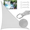 LEcylankEr Vela Ombreggiante Impermeabile, Vela Ombreggiante Anti UV, Tenda a Vela per Esterno, Adatto per Giardini/Terrazze/Piscine (3 * 3 * 4M, Grigio)