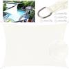 LEcylankEr Vela Ombreggiante Impermeabile, Vela Ombreggiante Anti UV, Tenda a Vela per Esterno, Adatto per Giardini/Terrazze/Piscine (2 * 3M, Bianco)