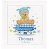 VERVACO Kit Punto Croce Contato Orso sul Cuscino Annuncio Nascita Punto Croce ca. 22 x 24 cm Regalo Personalizzato Set Fai da Te attività Creative Adulti Benvenuto Bambino Cross Stitch