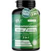 PARAFARMACIA, ORGANIC VITAMINS & FOOD OVF Glucomannano Forte 4000mg 180 cps - Glucomannano Naturale con Ginkgo Biloba, Vitamina B3 (Niacina), Cromo - Glucomannano Capsule che favoriscono il Microcircolo e il Senso di Sazietà