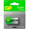 TORCIA ALCALINA D - GP BATTERIES - SUPER - BLISTER DA 2PCS