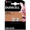 BOTTONE ALCALINA LR43 - DURACELL - BLISTER DA 2PCS