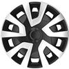 AUTO-STYLE AutoStyle Set di 4 Copricerchi Revo-Van 15 Pollici Argento/Nero (sferico)