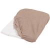 TINÉO - Set di 2 fodere per fasciatoio - Materiale Spugna - Angoli elastici - Made in Europe - 75 x 50 cm (nocciola)