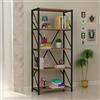 LBSIGN Libreria Industrial 5 Ripiani 64x30x150 Frida Noce