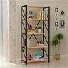 LBSIGN Libreria Industrial 5 Ripiani 64x30x150 Frida Rovere Chiaro
