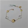 BRACCIALE DA DONNA A MAGLIA IN ORO GIALLO E BIANCO 18KT 750 3 GRAMMI (1355)