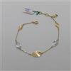 BRACCIALE DA DONNA A MAGLIA IN ORO GIALLO E BIANCO 18KT 750 2,4 GRAMMI (1356)