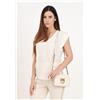 PINKO Bluse Donna Beige Blusa con orlo stondato Primavera estate 2024 76% Aceta