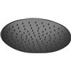 Lineabeta Soffione doccia tondo piatto 25 cm con snodo ½ Supioni in acciaio nero