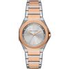 Armani Exchange Orologio per donna, movimento a tre lancette, orologio in acciaio inossidabile con cassa da 34 mm, Argento/Oro Rosa (2T Silver/Rose)