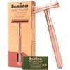 Bambaw - Rasoio di sicurezza con 5 lamette per rasoio di sicurezza | donna | rasatura corpo | in metallo, tradizionale, vintage Rasoio