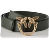 Pinko Love Berry Simply H3 Belt Vite Cintura, Z14Q_Bianco-Antique Gold, L Donna