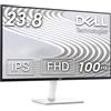 Dell S2425H 24 Full HD (1920x1080) Monitor, 100Hz, IPS, 4ms, 99% sRGB, Altoparlanti integrati, Lunetta ultrasottile, 2x HDMI, Bianco