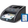 Safescan 155-SX Verifica banconote portatile che verifica rapidamente le banconote, Verificatore del falso a 7 punti, Accurato Verifica banconote al 100% con batteria inclusa