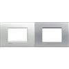 Bticino LNC4803TE Placca Livinglight Air 3 Moduli, Tech & Livinglight Placca, 3 Moduli, Forma Rettangolare, Grigio (Tech)
