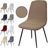 Eozakavod Coprisedie con Schienale 2 Pezzi, Jacquard Copertura delle Sedia Lavabile Estraibile Coprisedia Moderna Coprisedia per Sala da Pranzo Elastica Fodere per Sedia Adatta per Casa,Hotel,Festa(T-Kaki,2PCS)