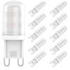 RuLEDne Lampadina LED G9 2 W di ricambio per lampadine alogene G9 28 W 25 W 20 W, G9 LED bianco neutro 4000 K, AC 220 V-240 V, senza sfarfallio, non dimmerabile, confezione da 10