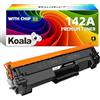 Koala 142A 142X (Con CHIP) Toner Compatibile per HP Toner 142A W1420A W1420X Nero per HP Laserjet MFP M140W Toner per Laserjet MFP M140 M139 M110W M110 Toner - 1 Nero