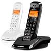 Motorola Telefono Inalambrico DECT S1202 Duo Startac Blanco y Negro