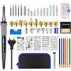 MOGAOPI Kit Piroincisore in Legno, Kit Saldatore, 60 W Temperatura Regolabile 180-480 ℃, Saldatore Pirografo Elettrico Professionale Per Legno, Sughero Inciso