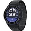 COROS Orologio sportivo GPS PACE 2 Premium con cinturino in nylon o silicone, cardiofrequenzimetro, batteria GPS completa per 30 ore, barometro (Nylon blu scuro)